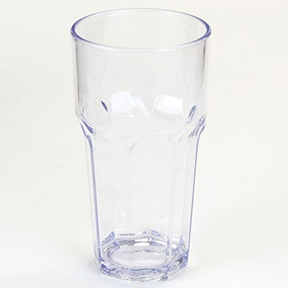 Carlisle FoodService Products Louis Tall Tumbler for Restaurants, Catering, Kitchens, Plastic, 20 Ounces, Clear, (Pack of 24) - size: 20 Ounces, style: 24 Pack