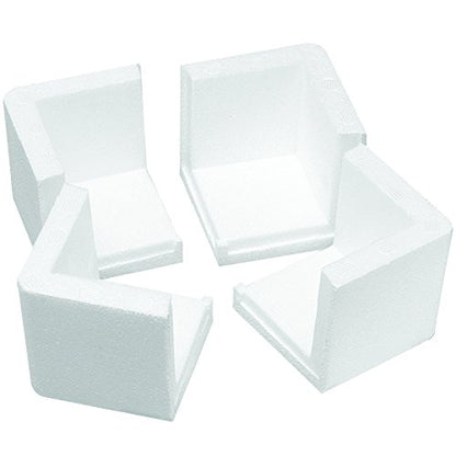 Box USA BPF201MS Foam Corner Protectors for Moving, 3" L x 3" W x 3" H, 3/4" Wall Thickness, 3" Height, 3" Width, 3" Length, White (Pack of 1000)