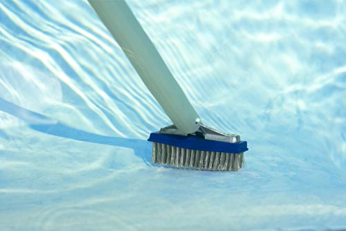 Poolmaster 5-Inch Stainless Steel Pool Algae Detail Brush, Heavy-Duty Aluminum Back, for Gunite Concrete Pools and Spas, Small Narrow Head for Corners, Steps and Tight Areas - size: 5-Inch