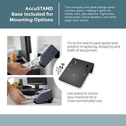 AccuBANKER D470 Quadscan Counterfeit Detector with AccuSTAND - style: Stand Bundle