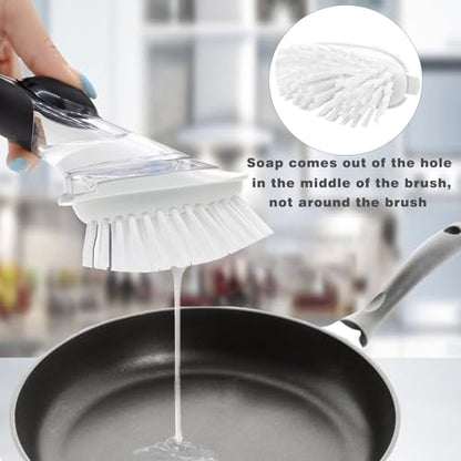 6 Pack Dish Brush Refills for OXO/RIMAY Soap Dispensing Dish Brush - color: White-6pack