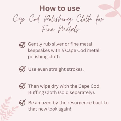 Cape Cod Polishing Cloths for Fine Metals | Jewelry Cleaner and Tarnish Remover | Silver Polishing to a Brilliant Shine | Foil Pack of (2) 4x6 Polishing Cloths