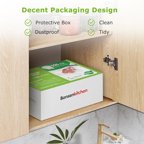 Bonsenkitchen Precut Vacuum Sealer Bags, 500 Pint 6" x 9" Food Sealer Bags - size: 6" x 9" 500pcs