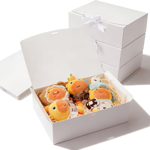 Korpai Gift Boxes 10 Pack 12x10x4 White Bridesmaid Proposal Box, Gift Boxes With Lids For Presents,Bridesmaid Boxes,For Graduation Party, Mother's Day,Weddings,Holiday