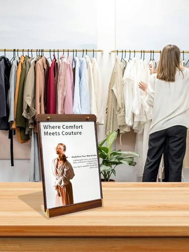Tabletop Acrylic Sign Holder 8.5 x 11, Clear Slant Back Sign Stand - size: 8.5X11 Inch