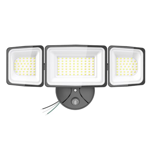 Onforu 130W Dusk to Dawn Flood Lights Outdoor,6500K Outdoor Lighting,13000LM Super Bright Lights,IP65 Waterproof Hardwired LED Security Lights for Garage,Yard,Outside - color: Black