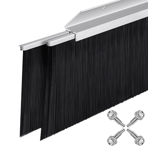 Garage Door Side Brush Seal 45 Degree Angle, 5 Pack 3" W x39.37 L 16.4ft