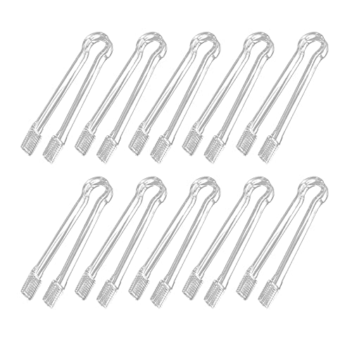 10 Pcs Plastic Buffet Serving Tongs, Clear Kitchen Tongs Mini Serving Utensil Tongs for Food Ice Salad Buffet Barbecue Cookies, 6.3 Inches - color: Clear