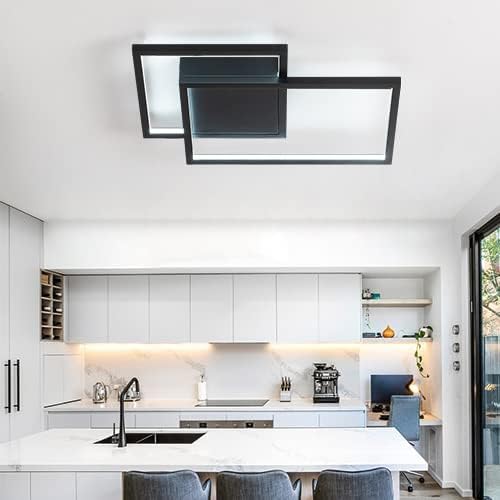 Modern Ceiling Light,Black Flush Mount Modern Light Fixtures Ceiling - size: 2-light