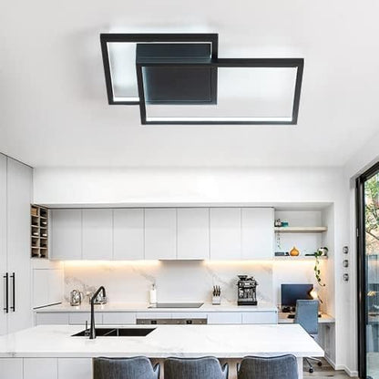 Modern Ceiling Light,Black Flush Mount Modern Light Fixtures Ceiling - size: 2-light