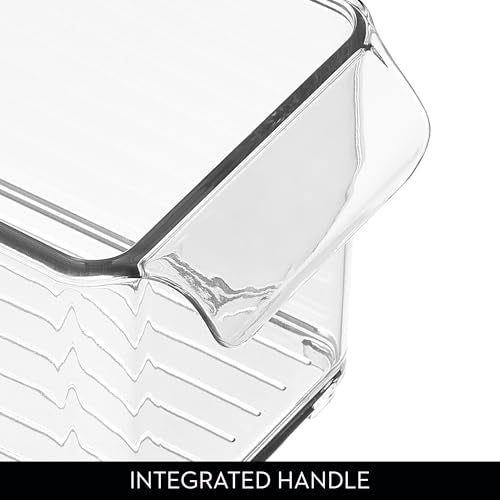 iDesign Stackable Fridge Storage Bin, Clear - style: Pack of 1