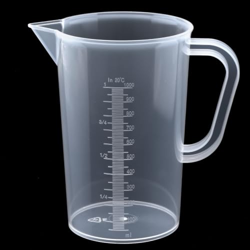 Plastic Measuring Cup with Handle, 1000ml Plastic Measuring Pitcher