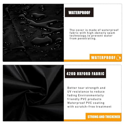 IBC Tote Cover 250 Gallon, Heavy Duty Waterproof IBC Tote Lid, Rain Barrel Cover, Water Tank Cover, Water Tote Cover, IBC Cover(Black,330 Gallon) - color: Black, size: 330 Gallon