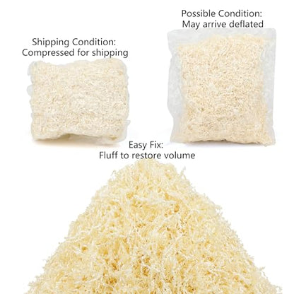 Art Secret Crinkle Cut Paper Shred Filler for Packing and Filling Gift Baskets - 2 LB (White) - color: White