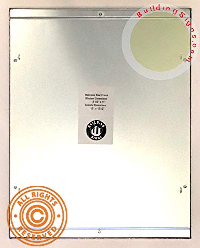 Elevator Poster Frame 8.5x11 Lockable Stainless Steel Heavy Duty Commercial Use Portrait or Landscape