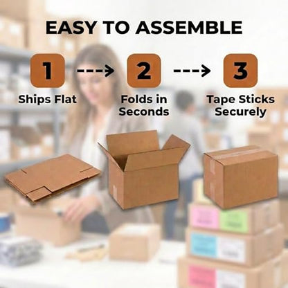 Corrugated Boxes, 12 x 12 x 12", Cube - size: 12x12x12" (25-Pack)
