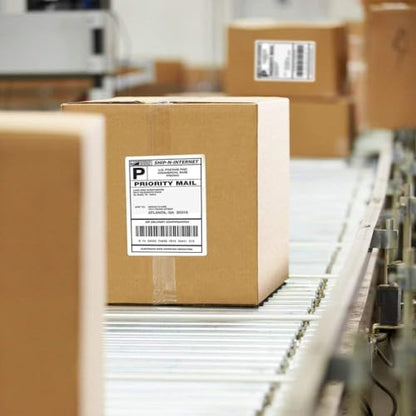 Immuson 4 x 6 Direct Thermal Shipping Labels with Perforations, Label Paper for Thermal Label Printer, Shipping Labels Compatible with Nelko MUNBYN JADENS Phomemo POLONO Rollo Printer,100 Labels