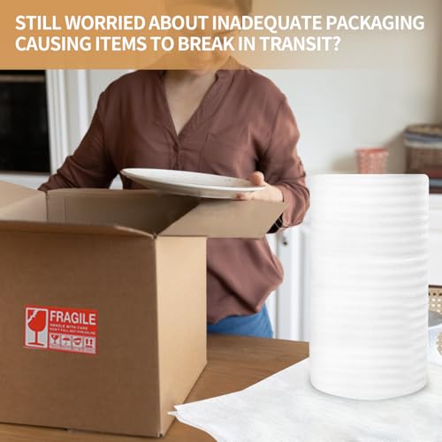 15 "Wide X 80'Length Packing Foam Rolls,Large Foam Wrap Rolls. - size: 15“X80'