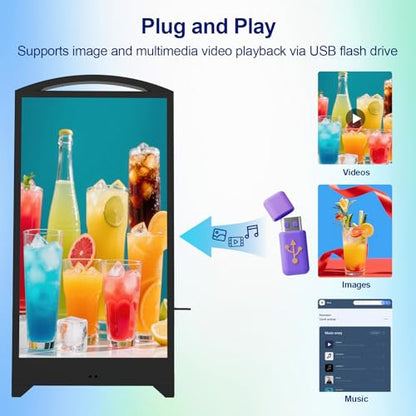 32" Outdoor LCD Digital Signage Display 2000nits with Battery