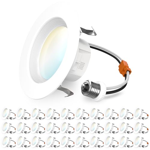 Sunco 30 Pack 4 Inch Retrofit LED Recessed Lights, 5CCT, 11W=60W, Dimmable - size: 4 Inch (30 Pack)