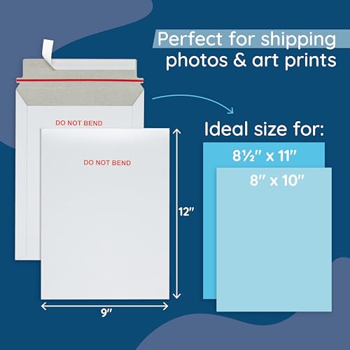 Blue Summit Supplies 100 9" x 12" Rigid Mailers, Self Seal, Do Not Bend - size: 9 X 12