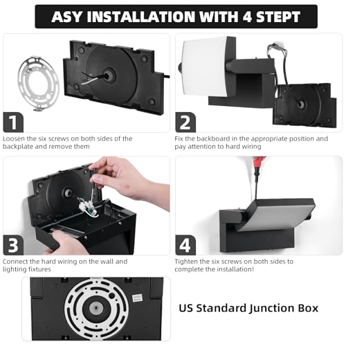 Outdoor Wall Lights 40W 350 ° Rotation Flood Light LED - color: 1/40w/6000k/Black