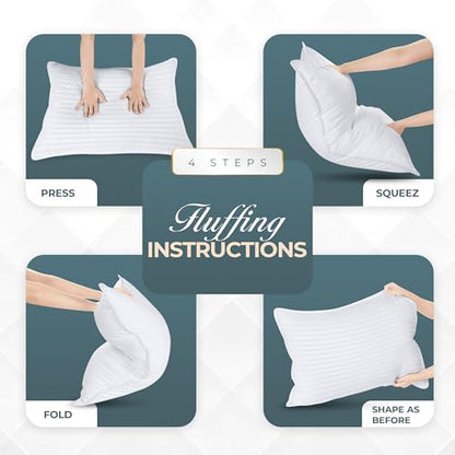 Utopia Bedding Bed Pillows for Sleeping, Pillows Standard Size Set of 2 - size: Standard (Pack of 2)