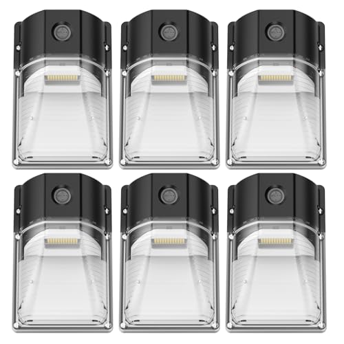 30W LED Wall Pack Light, Dusk to Dawn Outdoor Lighting Sensor, 3600LM, 5000K, LED Outdoor Wall Lights, 120Vac IP65 Waterproof Security Flood Light for Commercial, Porch, Garage, Garden, 6 Pack - size: 6 Pack