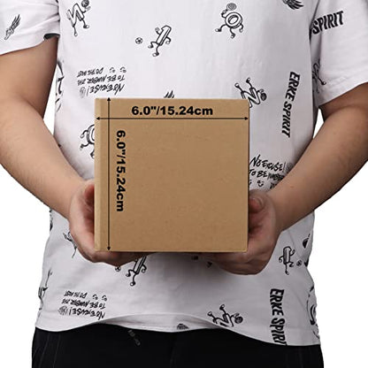 Edenseelake 40 Pack 6x6x6 inches Shipping Boxes Small Cardboard Boxes for Packing, Moving, Mailing, Brown - color: 40 packs（Brown), size: 6x6x6 inch