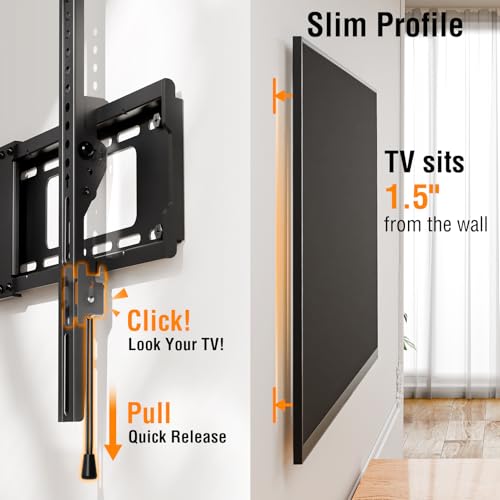 Tilting TV Wall Mount Heavy Duty for Most 37-85 Inch TVs Up to 132 lbs (Pack of 2) - size: TV 37-85", Low Profile (Pack of 2)