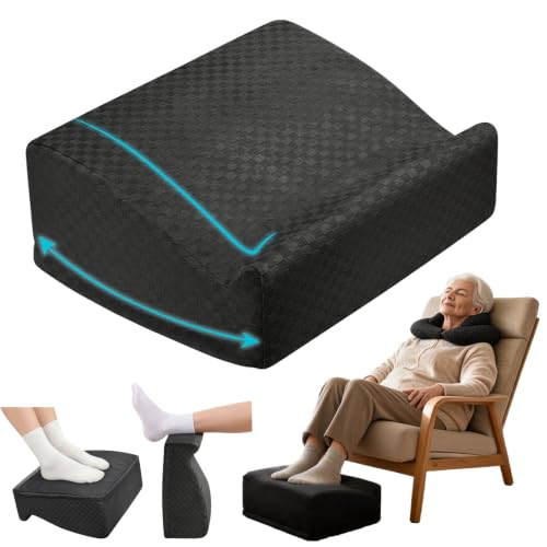 Foot Rest Under Desk with Rocking Base | Black Checkered Pattern - color: Black Checkered Pattern, size: 12.6" L x 15" W x 6.1"