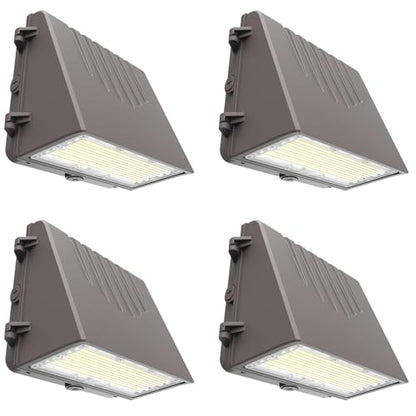 Lightdot 4Pack 200W LED Wall Pack Lights, 100-277v Full Cut Off Dusk to Dawn Photocell, 30000Lm(150Lm/W) 5000K IP65 Outdoor Exterior Lighting for Garage,Warehouse,Yard,Building,Factory,ETL