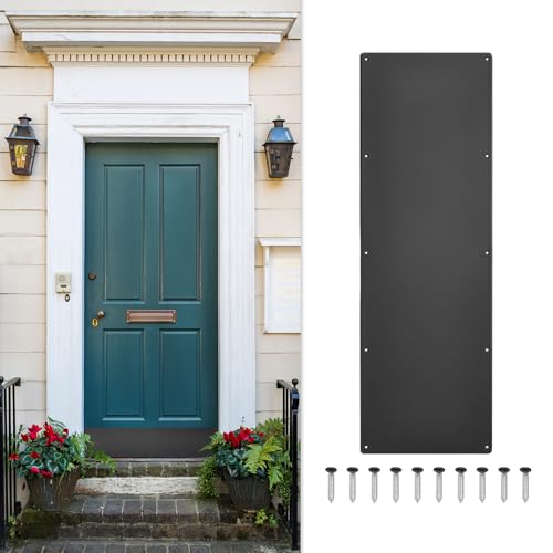 uxcell Door Kick Plate,10 x 30 Inches Kick Plate Door Plate,Black-1 Pack - color: Black, size: 10 x 30 Inch