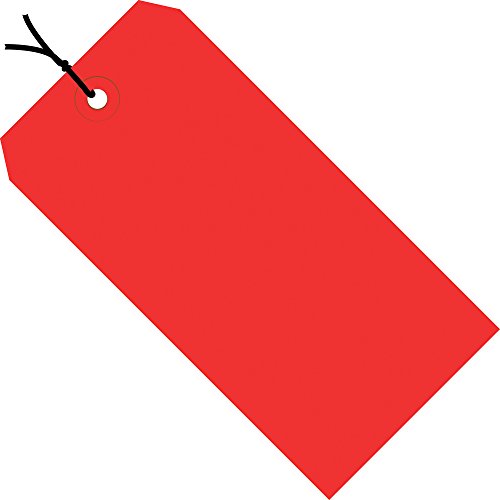Discount Tag & Label Red Shipping Tags, Strung, 13 Pt, 2 3/4" x 1 3/8", 1, (Case of 1000) - color: Red, size: Model #1 - 2 3/4" x 1 3/8", style: Pre-Strung