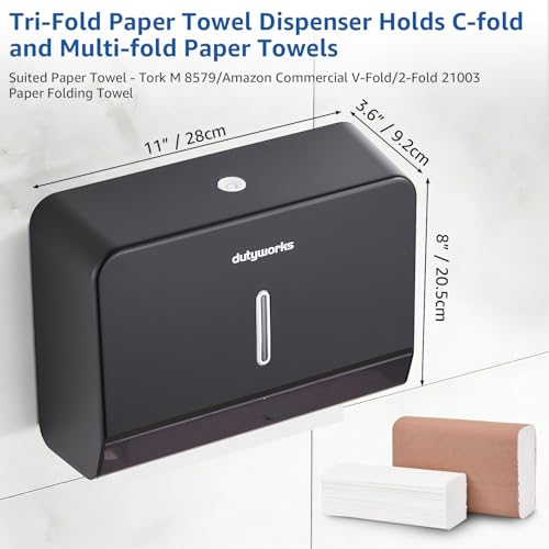 Paper Towel Dispenser Wall Mount, 200-Sheet, Black - color: 5853-white