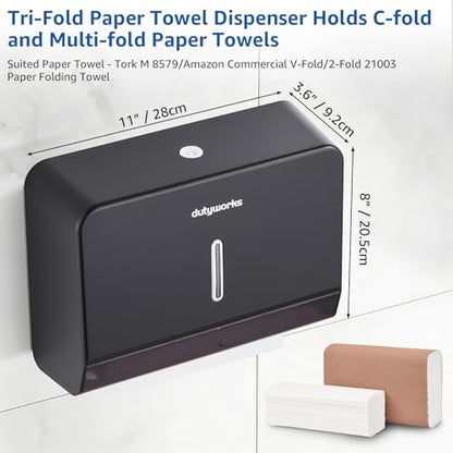 Paper Towel Dispenser Wall Mount, 200-Sheet, Black - color: 5853-white