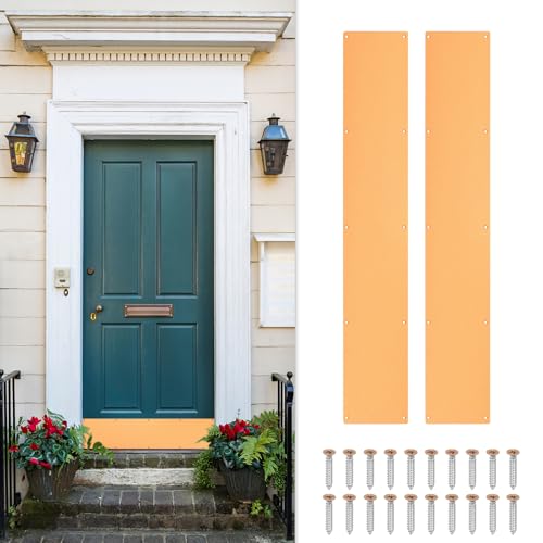 uxcell 2pcs Door Kick Plate,6x34 Inch Kick Plate Door Plate,Copper Gold - color: Copper Gold, size: 6 x 34 Inch