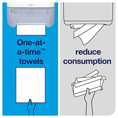 Tork Matic Paper Towel Dispenser, White, H1, One-at-a-Time Dispensing, Elevation Range, 5510202 - style: Dispenser - White