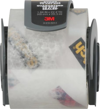 Scotch Box Lock Packaging Tape, 1 Roll with Dispenser, 1.88 in x 800 in, Extreme Grip, Sticks Instantly to Any Box (195) (Pack of 2) - size: 1 Roll (Pack of 2)