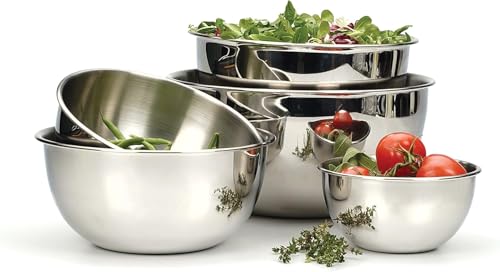 RSVP International Endurance Stainless Steel Mixing Bowls, 8 Quart - size: 8 Quart