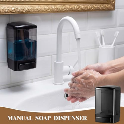 Hushee 1 Pcs Wall Mounted Soap Dispenser,33.8 Oz 1000 Ml,All Black - color: All Black, size: 33.8 oz 1000 ml