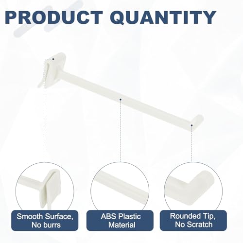 uxcell 20Pcs Slat Wall Panel Hooks 5" Plastic Slat Wall Accessories - size: 5 Inch
