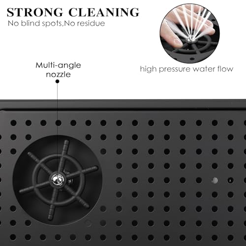 Pitcher Washer, Espresso Washer, Drainage And Drip Tray Stainless Steel Bar Glass Washer Is The Sink, And The Cup Spray Washer Is The Home Kitchen Hotel Cafe Restaurant (KF28-Black) - color: KF28-Black