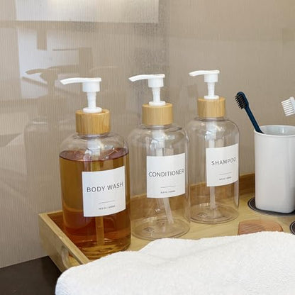 Shampoo and Conditioner Dispenser for Bathroom, Shower Soap Bottles Clear - color: Clear