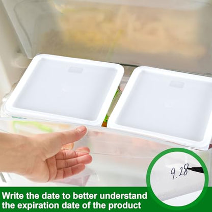 FoldTier 2 Pcs Square Food Storage Containers, White, 4 Qt - color: White, size: 4 Qt