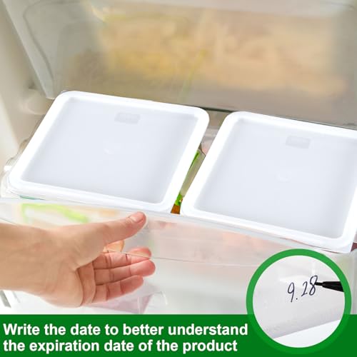 FoldTier 2 Pcs Square Food Storage Containers, White, 18 Qt - color: White, size: 18 Qt