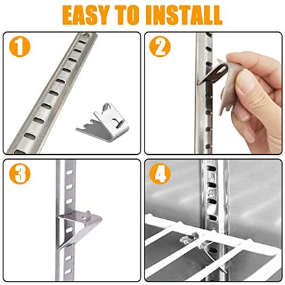 920158 Freezer Shelf Clip,Stainless Steel Shelf Clip for Refrigerator,Freezer Cooler Shelf Support,Replacement Shelf Square Buckles Clips (10)
