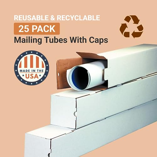 BOX USA Long Cardboard Boxes Holds 65lbs, 37x3x3 25-Pk for Shipping