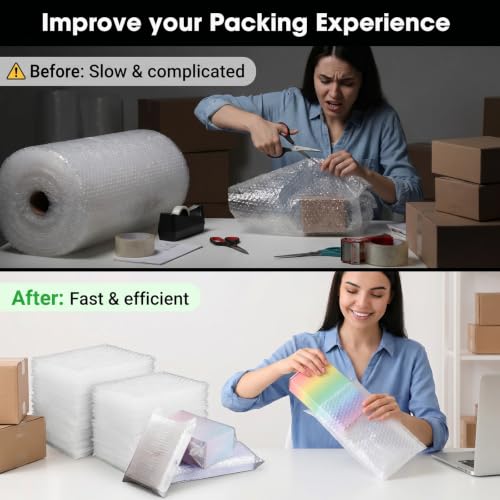 EPHECH 500PCS Clear Bubble Out Bag, 3.15" x 4" Large Bubble Pouches Bags - size: 3.15" x 4"-500PCS