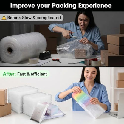 EPHECH 500PCS Clear Bubble Out Bag, 3.15" x 4" Large Bubble Pouches Bags - size: 3.15" x 4"-500PCS